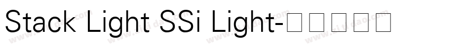 Stack Light SSi Light字体转换